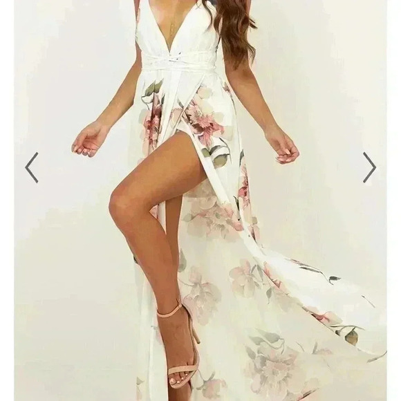 Showpo. Dresses & Skirts - showpo shine through maxi dress in white floral